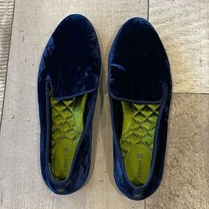 Birdies The Starling Navy Velour Flats